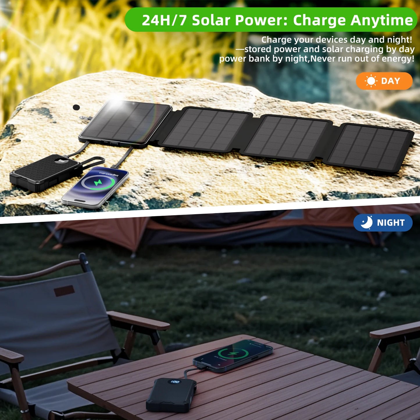 Magnetic Wireless Solar Charger Panel