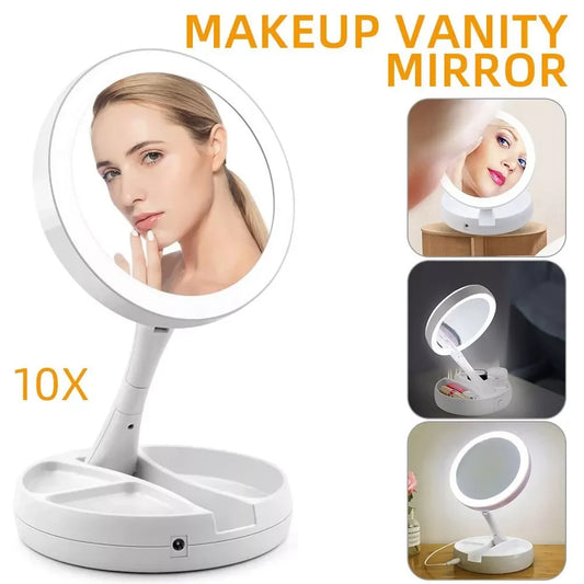 Compact Vanity Travel LED Makeup Mirror
