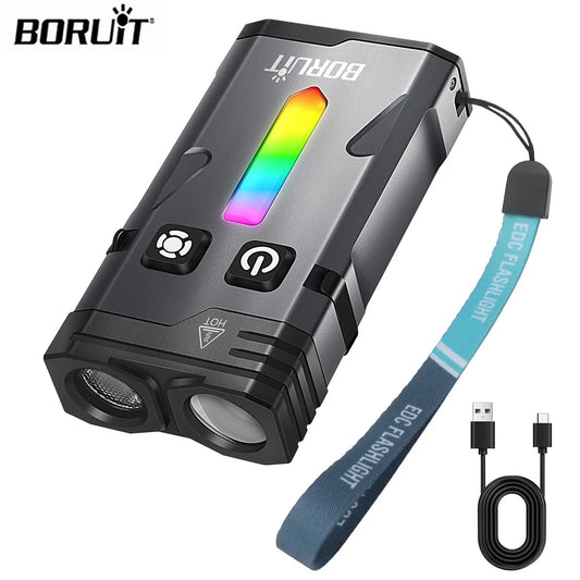 LED Rechargeable Flashlight with RGB Atmosphere