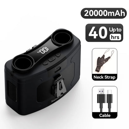 Outdoor Portable Waist Fan Dual Air Outlet