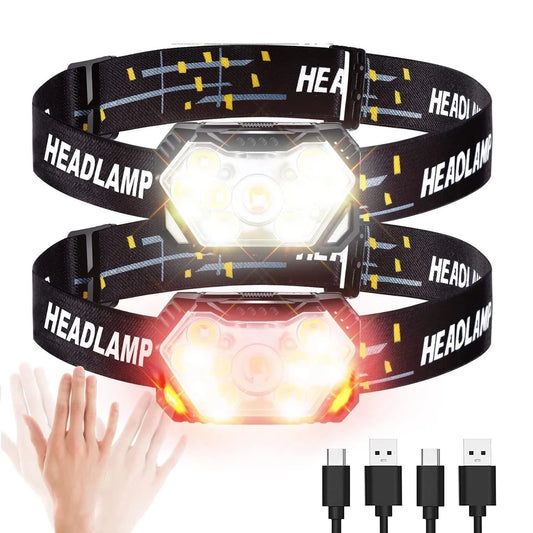 USB Rechageable Motion Sensor Headlamp