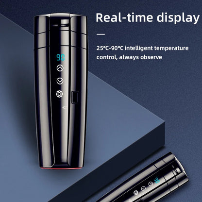 Smart LCD Display Travel Coffee Mug Warmer