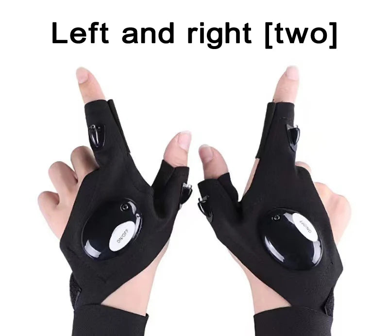 Half Finger Gloves with LED