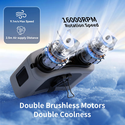 Outdoor Portable Waist Fan Dual Air Outlet