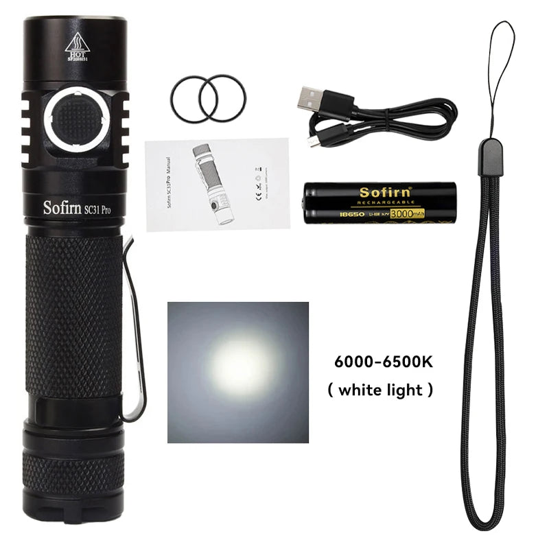 Powerful Rechargeable Tactical Flashlight