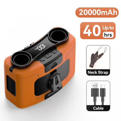 Outdoor Portable Waist Fan Dual Air Outlet