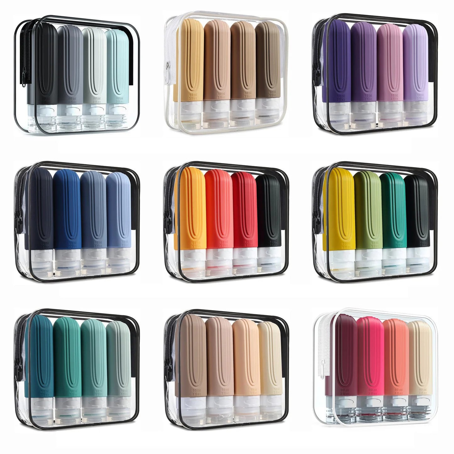 Silicone Squeezable Travel Bottles