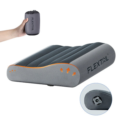 Ergonomic Inflatable Pillow with Elastic Strap